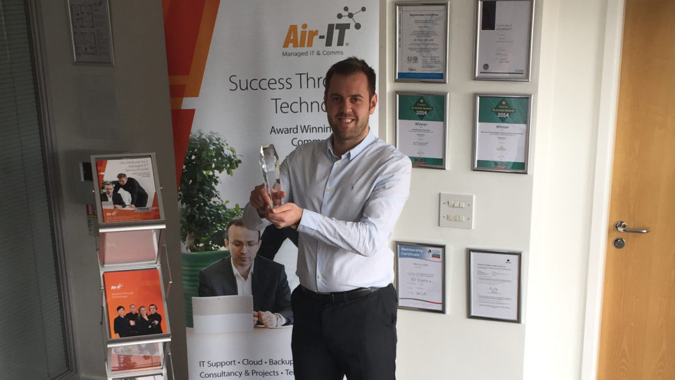 James Healey Air-IT Managing Director Celebrates Managed Service Solution of the Year Award 
