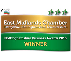 East Midlands Chamber Business Awards 2015 Regional Winner Logo