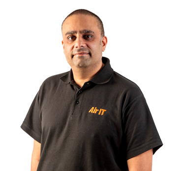 An Air IT IT cabling services team member