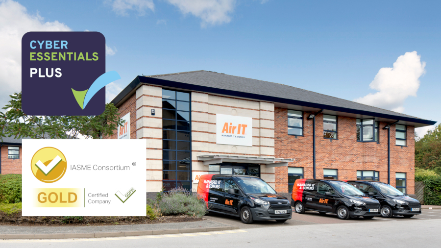 Air IT Cyber Essentials Plus and IASME Gold accredited