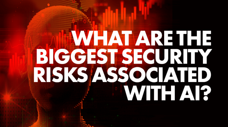 A graphic that says "What are the biggest security risks associated with AI?"