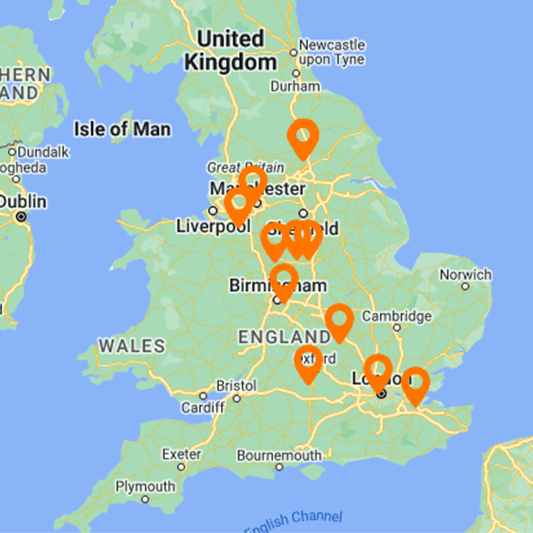 Air IT office locations on UK map.